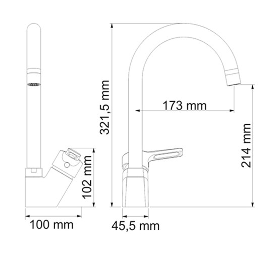 Смеситель для кухни Wasserkraft Ruhr 24407 хром