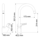 Смеситель для кухни Wasserkraft Ruhr 24407 хром