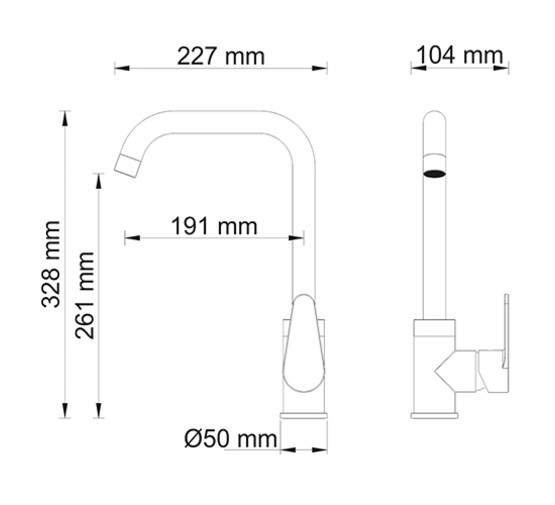 Смеситель для кухни Wasserkraft Alz 28807 хром