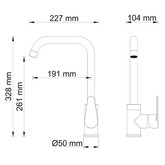 Смеситель для кухни Wasserkraft Alz 28807 хром