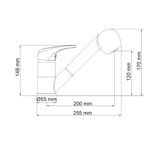 Смеситель для кухни Wasserkraft Oder 6365 хром