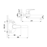 Смеситель для ванны Lemark Shift LM4314C