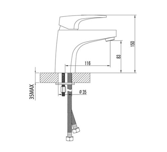 Смеситель для раковины Lemark Shift LM4306C