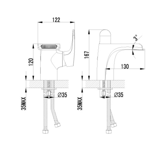 Смеситель для раковины Lemark Shift LM4346C