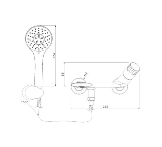 Смеситель для ванны Lemark Wing LM5302C хром