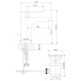 Смеситель для раковины Lemark Contest LM5806CW с донным клапаном белый/хром