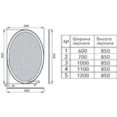 Зеркало Aquanet Комо LED 6085