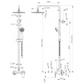 Душевая система Bravat Opal-R F9125183CP-A2-RUS со смесителем хром