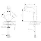 Смеситель для раковины Bravat Whirlpool F178112C