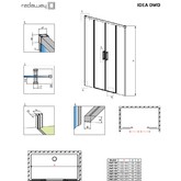 Душевая дверь Radaway Idea Black DWD 160 1600x2005 черный, стекло прозрачное