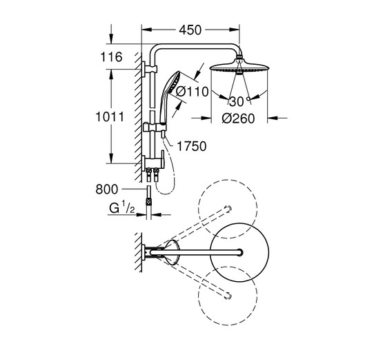 Душевая система Grohe Euphoria System 260 27421002