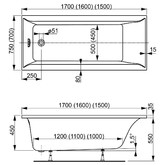 Акриловая ванна Vagnerplast Veronela 150x70