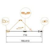 Душевая дверь Cezares ECO-O-BS-12-80-C-Cr хром прозр.стекло 