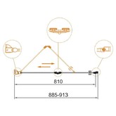 Душевая дверь Cezares ECO-O-BS-12-90-C-Cr хром прозр.стекло 