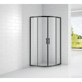 Душевой угол Cezares ECO-O-R-2-90-C-NERO 900x900 черный прозр.стекло 