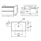 Тумба подвесная Jacob Delafon Odeon Up EB895RU-J5 80 см белый глянец