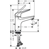 Смеситель для раковины HANSGROHE Novus 100 71031000