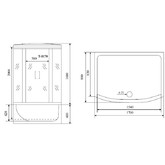 Душевая кабина Timo Standart T-1170 1700x880 хром матовый, тониров.стекло 