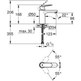 Смеситель для раковины Grohe Eurosmart Cosmopolitan 23327KW0 черный сатин