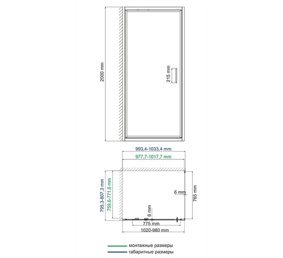 Душевой угол Wasserkraft Salm 27I17 1000x800 хром, прозр.стекло 