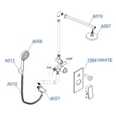 Душевая система Wasserkraft  A16067WHITE со смесителем белый/хром