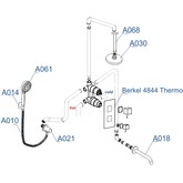 Душевая система Wasserkraft  Berkel А174868 Thermo со смесителем хром