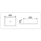 Раковина накладная CeramaLux 9132 49 см