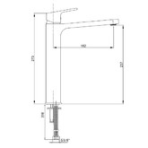 Смеситель для раковины E.C.A. Tiera 103588002 230 черный