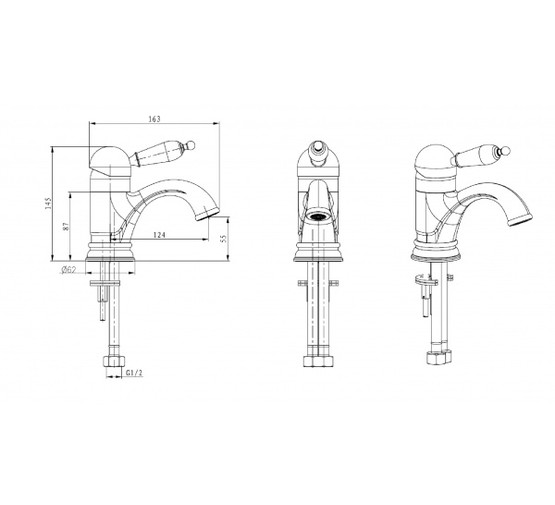 Смеситель для раковины Boheme Medici Ripresa 301
 бронза