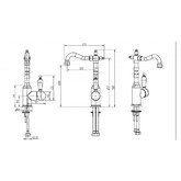 Смеситель для раковины Boheme Medici Ripresa 220 302 бронза