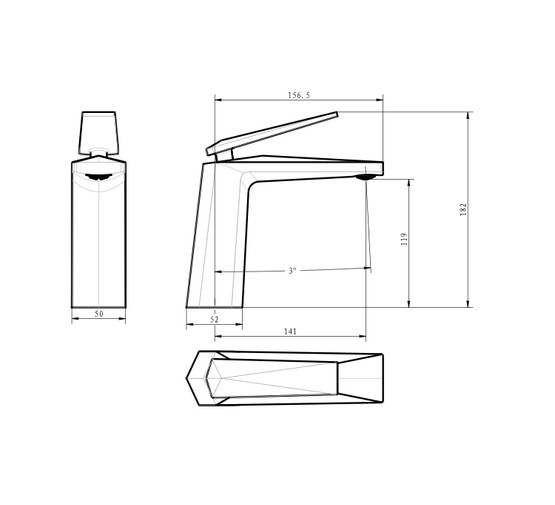 Смеситель для раковины Boheme Venturo 371 хром