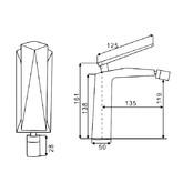 Смеситель для биде Boheme Venturo 376  хром