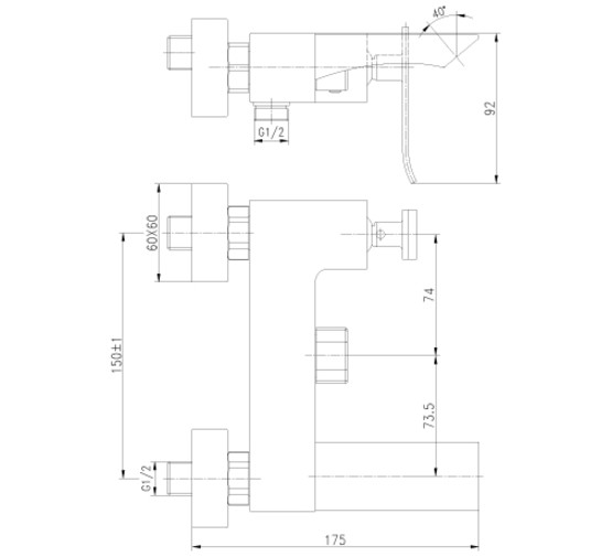 Смеситель для ванны Lemark Contest LM5814CW белый/хром