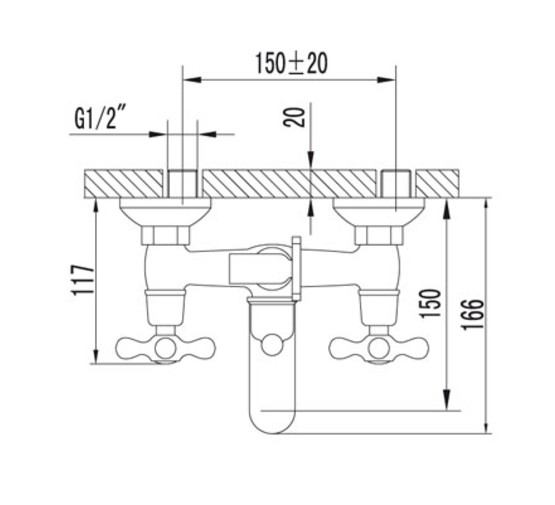 Смеситель для ванны Lemark Standart LM2102C хром