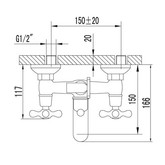 Смеситель для ванны Lemark Standart LM2102C хром