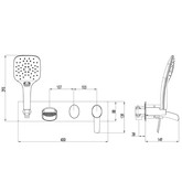 Смеситель для ванны Lemark Atlantiss LM3224C хром