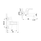 Смеситель для ванны Lemark Unit LM4514C