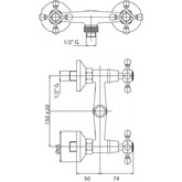 Смеситель для душа Cezares Diamond DS-02-Sw бронза