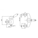 Смеситель для душа Cezares Vintage DM-03/24-Sw золото