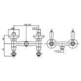 Смеситель для душа Cezares First DS-03/24-Bi золото