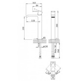 Смеситель для раковины Cezares Porta LC-01-W0 хром