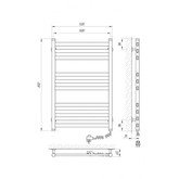 Полотенцесушитель электрический Laris Кватро 500х800 П10 R хром