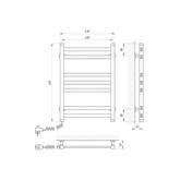 Полотенцесушитель электрический Laris Кватро 400х600 П7 L хром