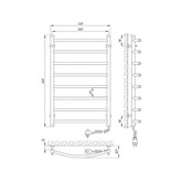 Полотенцесушитель электрический Laris Классик 500х800 П8 R хром
