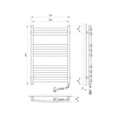 Полотенцесушитель электрический Laris Классик Премиум 500х800 П9 R хром