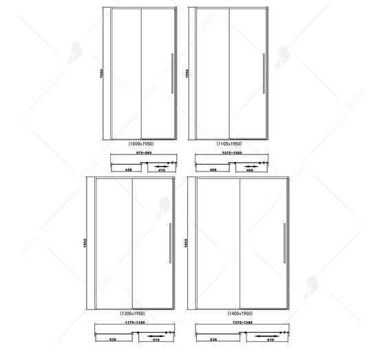 Душевая дверь RGW  Stilvol SV-12 1000x1950 хром, прозр.стекло