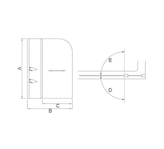 Шторка для ванны Good Door Screen HS-100-C-CH 1000х1400 хром, прозрачное стекло