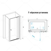 Душевой угол RGW Passage PA-32 700x700 хром,прозр.стекло 