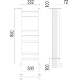 Полотенцесушитель водяной Terminus Аврора 300x800 П16  5-6-5