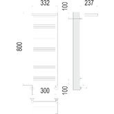 Полотенцесушитель водяной Terminus Аврора с полкой 300x800 П16 5-6-5